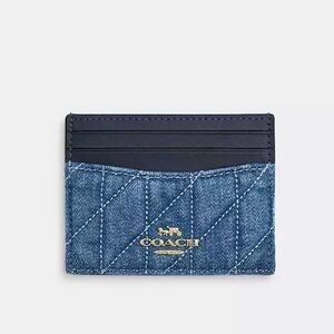 Coming soon. Nwt coach denim card holder